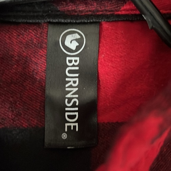 Burnside Red and Black Plaid Shirt with Steamworks brewing co. - Picture 4 of 5